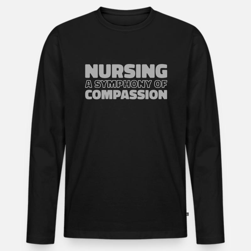 Krankenschwester - Männer Premium Bio Langarmshirt - Schwarz