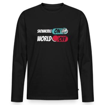 Snowmobile Snowmobile - Men's Premium Organic Long Sleeve Shirt - black - Front - Nico (187cm)