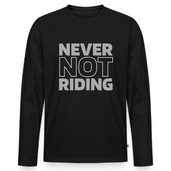 VTT VTT VTT - T-shirt manches longues Premium bio Homme - noir - Devant - Nico (187cm)