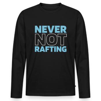 Rafting - T-shirt manches longues Premium bio Homme - noir - Devant - Nico (187cm)