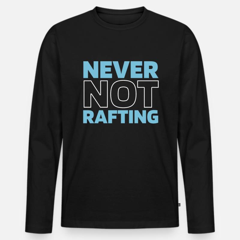 Rafting - Männer Premium Bio Langarmshirt - Schwarz