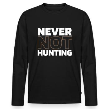 Chasse Chasseur Chasse - T-shirt manches longues Premium bio Homme - noir - Devant - Nico (187cm)