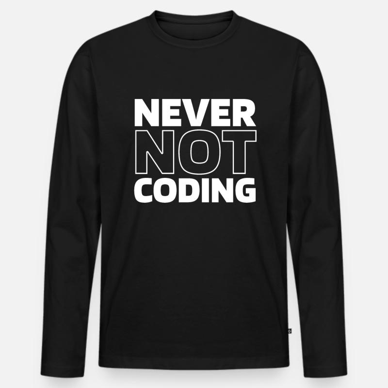 Entwickler Coder Programmierer - Männer Premium Bio Langarmshirt - Schwarz