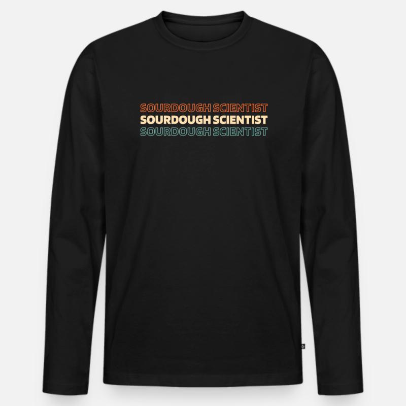 Sourdough bread - Men's Premium Organic Long Sleeve Shirt - black