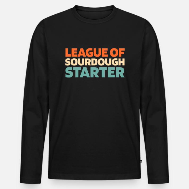 Sauerteig Brot - Männer Premium Bio Langarmshirt - Schwarz