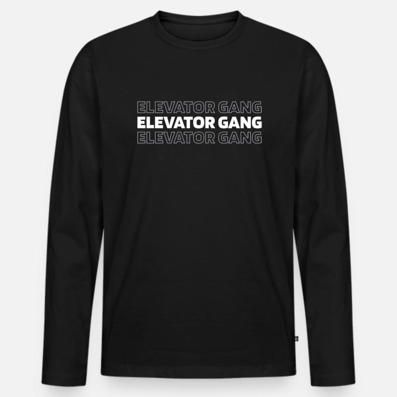 Elevator Elevator - Men's Premium Organic Long Sleeve Shirt - black