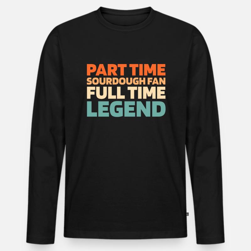 Sauerteig Brot - Männer Premium Bio Langarmshirt - Schwarz