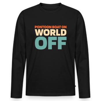 Pontonboot Bateau ponton sur World Off - T-shirt manches longues Premium bio Homme - noir - Devant - Nico (187cm)