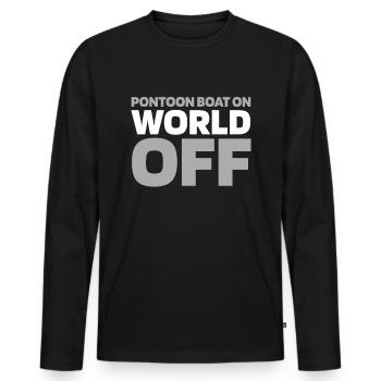 Pontonboot Bateau Ponton On World Off - T-shirt manches longues Premium bio Homme - noir - Devant - Nico (187cm)