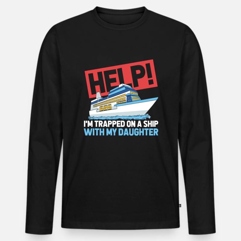 Kreuzfahrt - Männer Premium Bio Langarmshirt - Schwarz