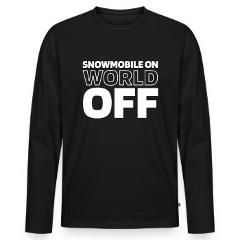 Snowmobile Snowmobile - Men's Premium Organic Long Sleeve Shirt - black - Front - Nico (187cm)