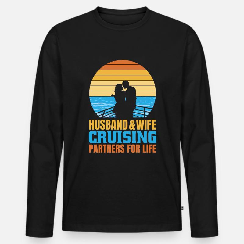 Kreuzfahrt - Männer Premium Bio Langarmshirt - Schwarz