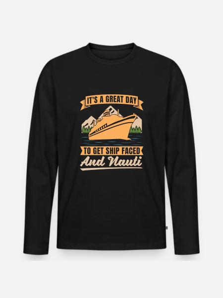 Kreuzfahrt - Männer Premium Bio Langarmshirt - Schwarz