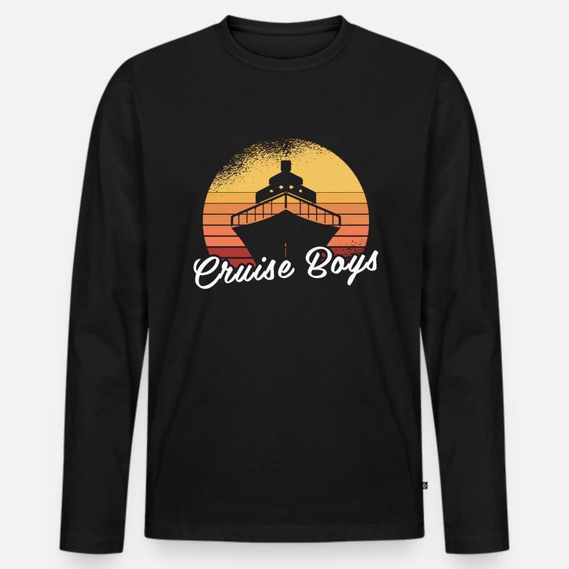 Kreuzfahrt - Männer Premium Bio Langarmshirt - Schwarz