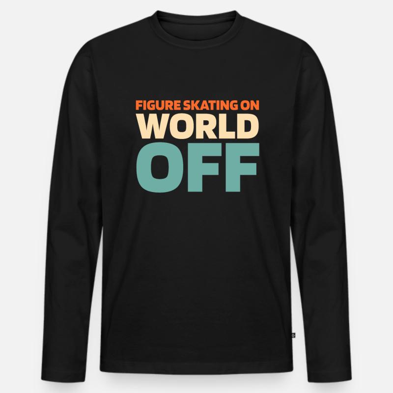 Eiskunstlauf Eiskunstläuferin - Männer Premium Bio Langarmshirt - Schwarz