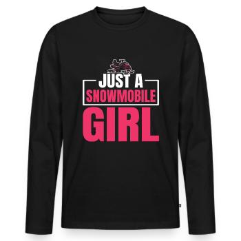 Snowmobile Snowmobile - Men's Premium Organic Long Sleeve Shirt - black - Front - Nico (187cm)