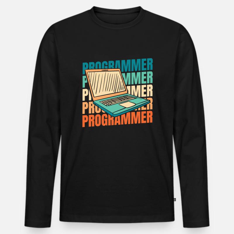 Entwickler Coder Programmierer - Männer Premium Bio Langarmshirt - Schwarz