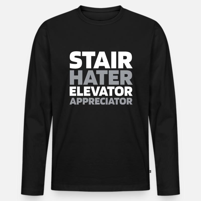 Elevator Elevator - Men's Premium Organic Long Sleeve Shirt - black