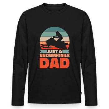 Snowmobile Snowmobile Father - Men's Premium Organic Long Sleeve Shirt - black - Front - Nico (187cm)