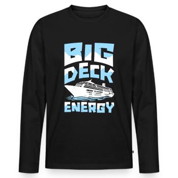 Kreuzfahrt Witzig - Männer Premium Bio Langarmshirt - Schwarz - Vorne - Nico (187cm)