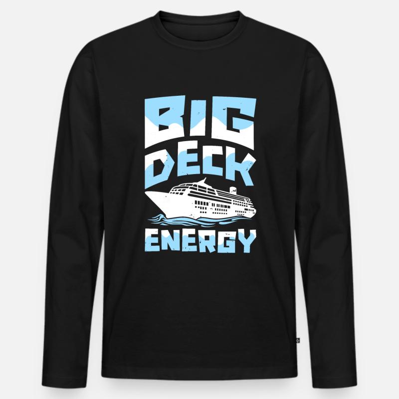 Kreuzfahrt Witzig - Männer Premium Bio Langarmshirt - Schwarz