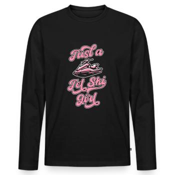 Jet Ski Just A Jet Ski Girl - Männer Premium Bio Langarmshirt - Schwarz - Vorne - Nico (187cm)