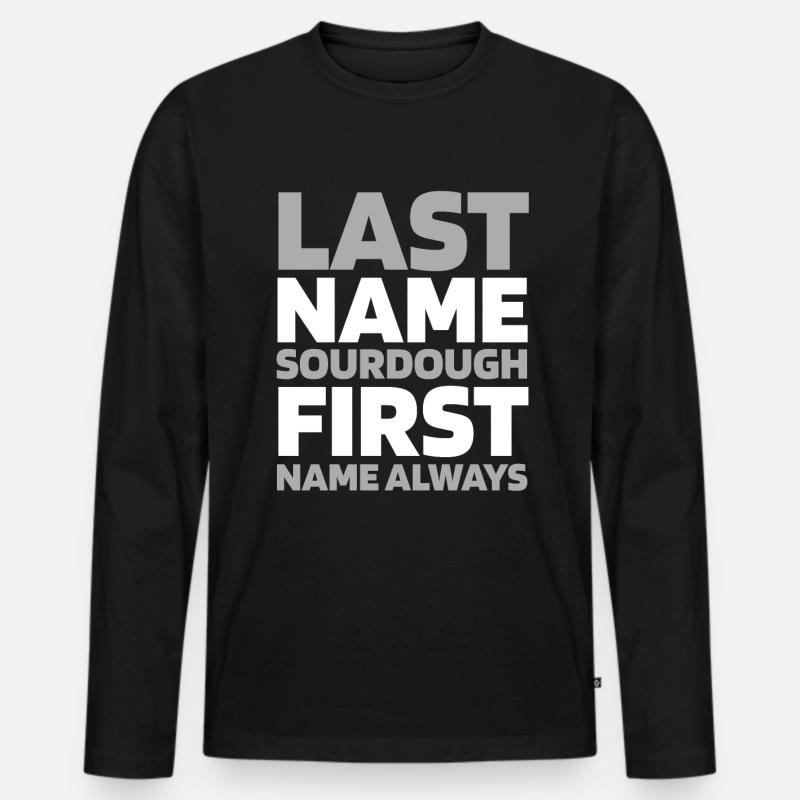 Sauerteig Brot - Männer Premium Bio Langarmshirt - Schwarz