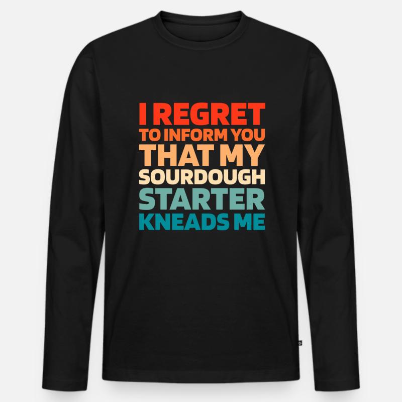 Sauerteig Brot - Männer Premium Bio Langarmshirt - Schwarz