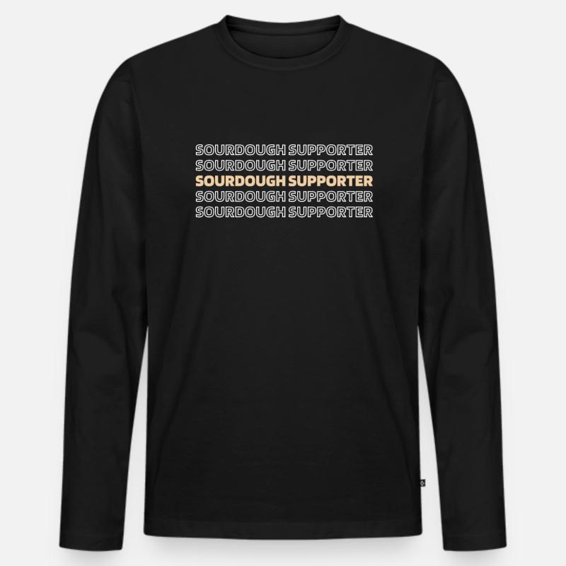Sauerteig Brot - Männer Premium Bio Langarmshirt - Schwarz