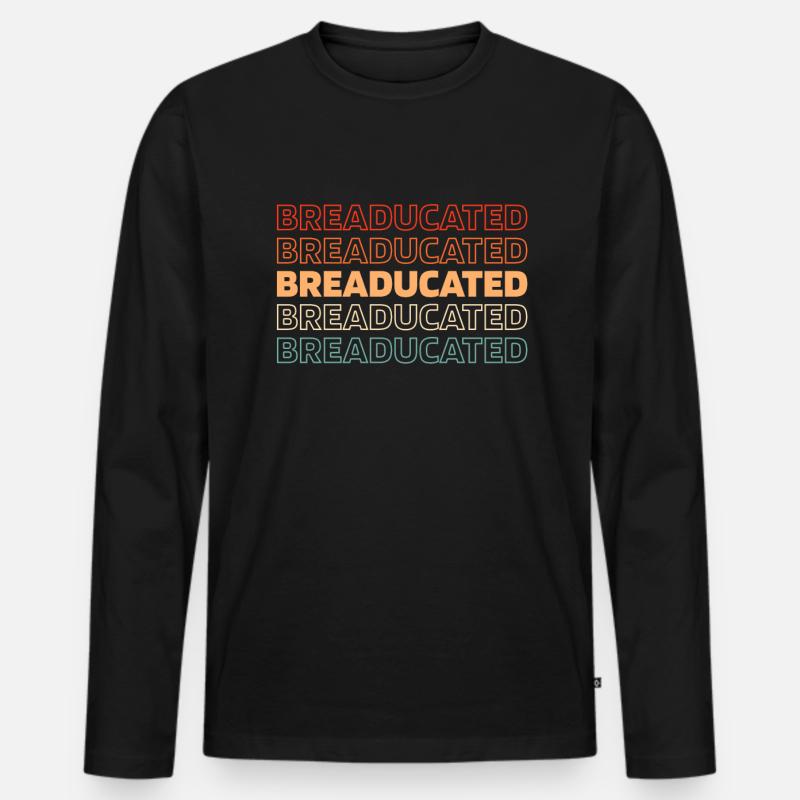 Sauerteig Brot - Männer Premium Bio Langarmshirt - Schwarz