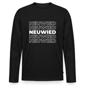 German city of Neuwied, Rhineland-Palatinate - Men's Premium Organic Long Sleeve Shirt - black - Front - Nico (187cm)