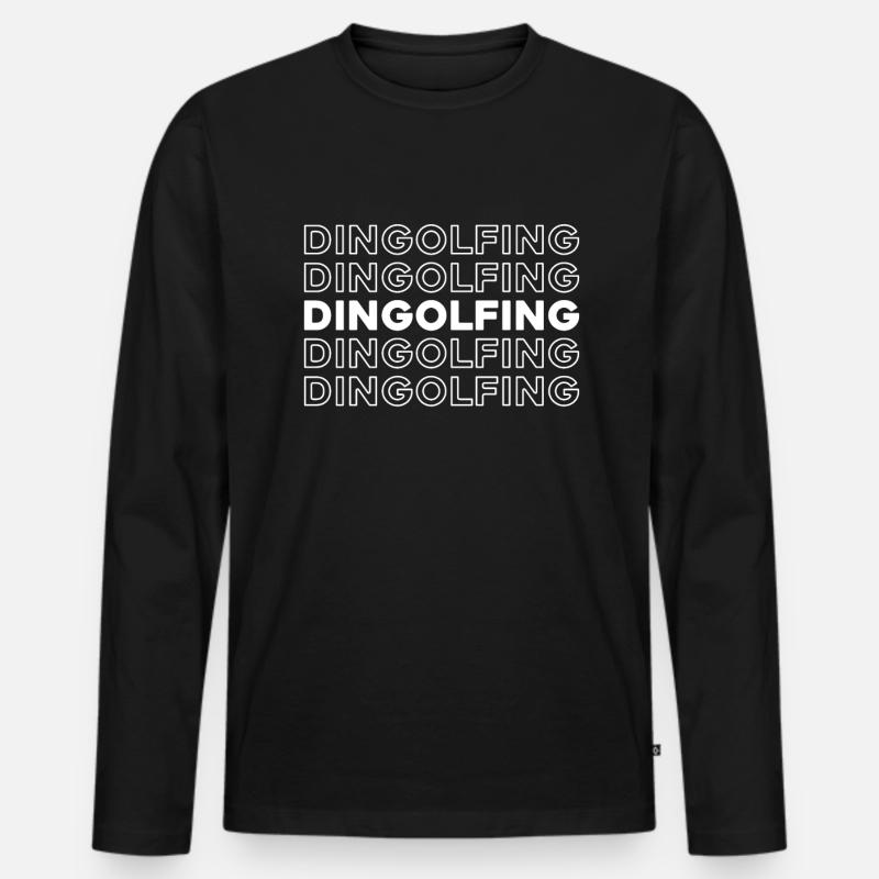 Deutsche Stadt Dingolfing Bayern - Männer Premium Bio Langarmshirt - Schwarz