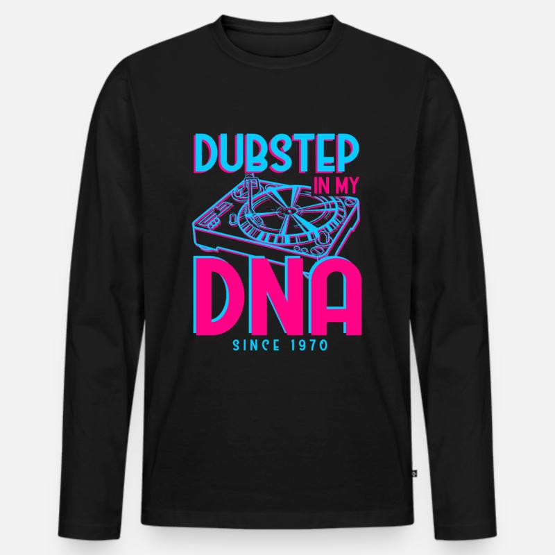 Dubstep 1970 - Männer Premium Bio Langarmshirt - Schwarz