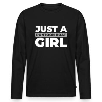 Pontonboot juste une fille de bateau de ponton - T-shirt manches longues Premium bio Homme - noir - Devant - Nico (187cm)