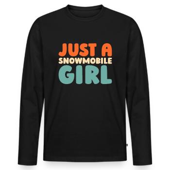 Snowmobile Snowmobile - Men's Premium Organic Long Sleeve Shirt - black - Front - Nico (187cm)