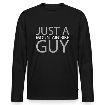 VTT VTT VTT - T-shirt manches longues Premium bio Homme - noir - Devant - Nico (187cm)