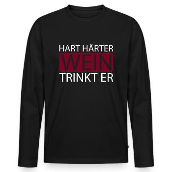 Vigneron - T-shirt manches longues Premium bio Homme - noir - Devant - Nico (187cm)