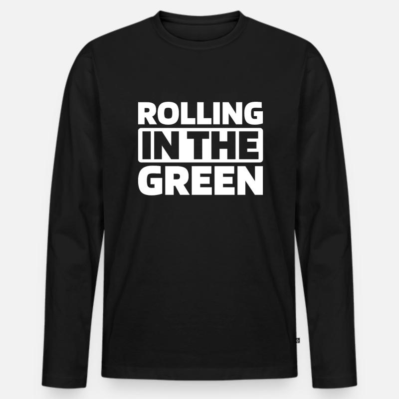 Rasenmäher Mähen - Männer Premium Bio Langarmshirt - Schwarz