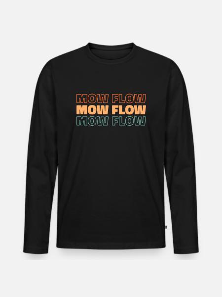 Lawn mower mowing - Men's Premium Organic Long Sleeve Shirt - black