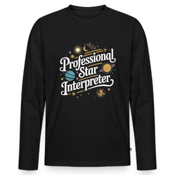 Astrologie Astrologe - Männer Premium Bio Langarmshirt - Schwarz - Vorne - Nico (187cm)