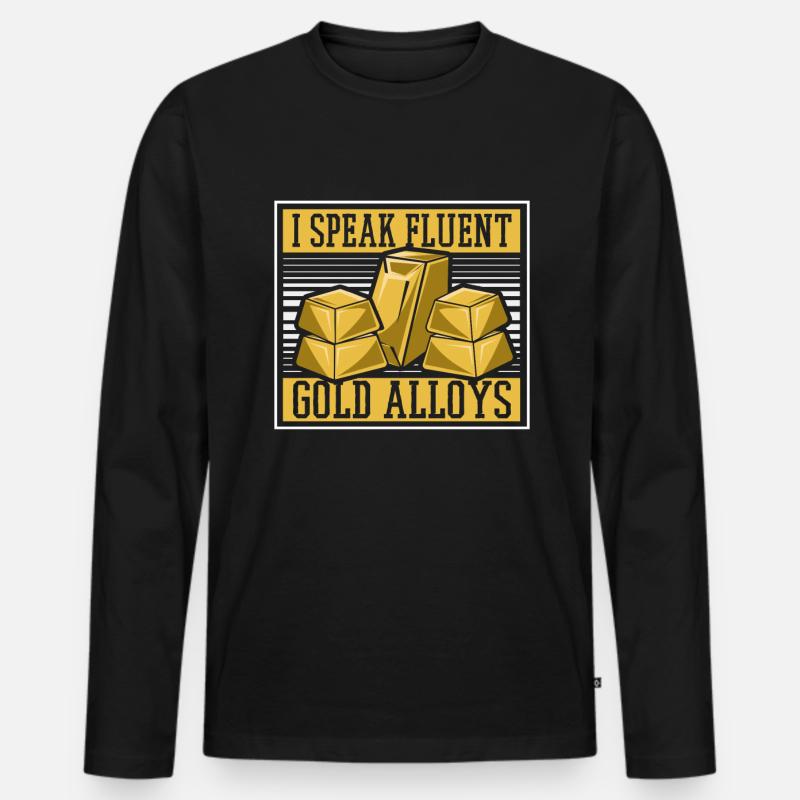 Goldschmied - Männer Premium Bio Langarmshirt - Schwarz