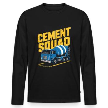 Concrete worker cadre - Men's Premium Organic Long Sleeve Shirt - black - Front - Nico (187cm)