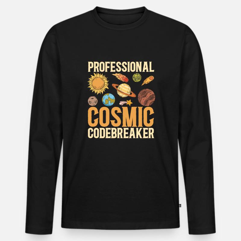 Astrophysiker - Männer Premium Bio Langarmshirt - Schwarz