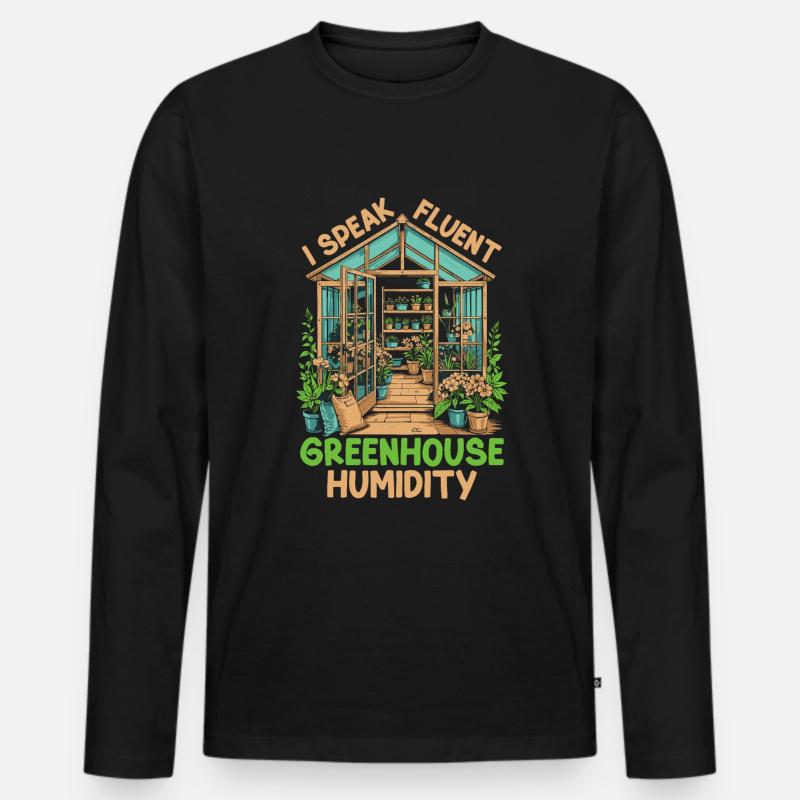 Gewächshausmanager - Männer Premium Bio Langarmshirt - Schwarz