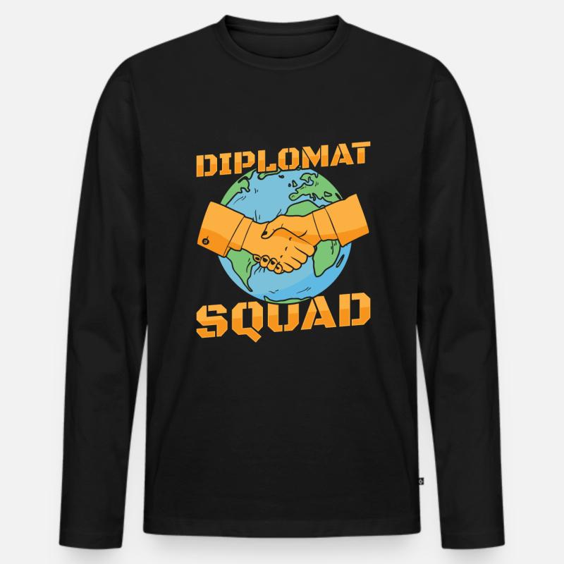 Botschafter Kader - Männer Premium Bio Langarmshirt - Schwarz