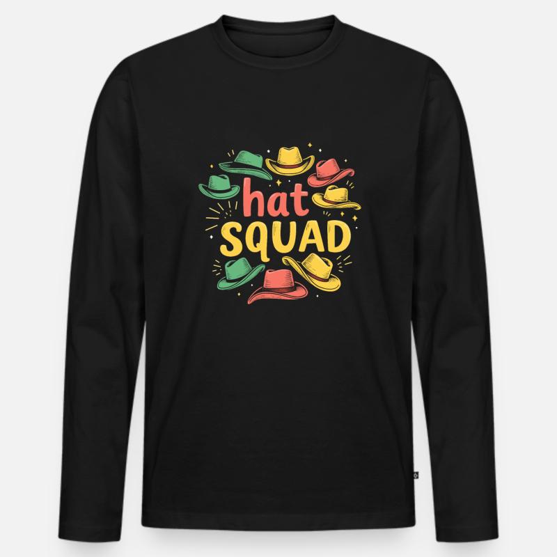 Hutmacher Kader - Männer Premium Bio Langarmshirt - Schwarz