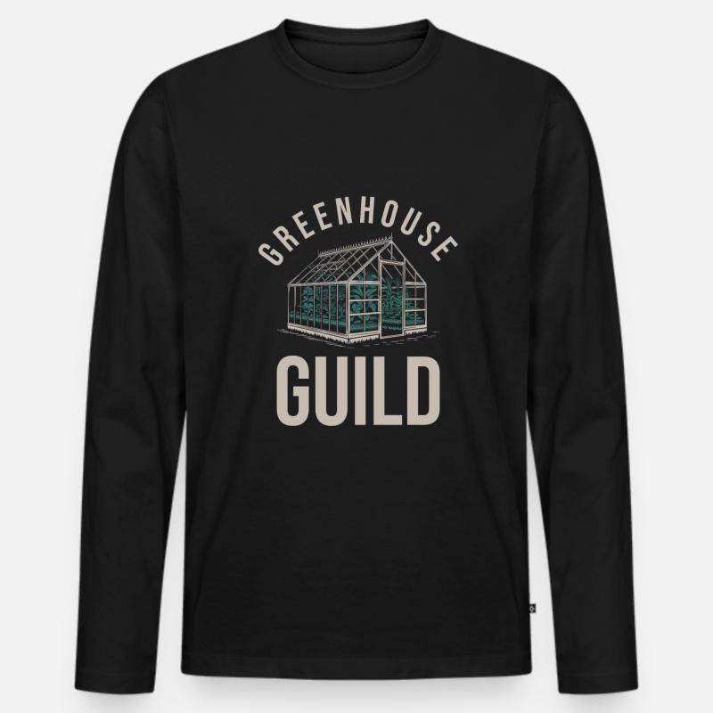 Gewächshausmanager Team - Männer Premium Bio Langarmshirt - Schwarz