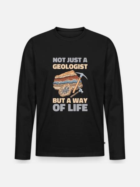 Géologue géologue - T-shirt manches longues Premium bio Homme - noir