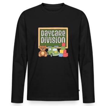 Maternelle Enseignant Équipe d’Assistante maternelle - T-shirt manches longues Premium bio Homme - noir - Devant - Nico (187cm)