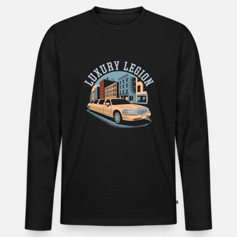 Chauffeur Team - Männer Premium Bio Langarmshirt - Schwarz